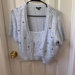 2 piece tank top and sweater set